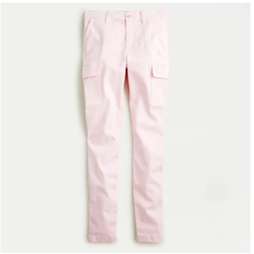 J.Crew Women's High-rise Skinny washed Cargo Pant in Pink